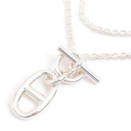 エルメス ネックレス レディース シェーヌダンクル アミュレット シルバー HERMES SV925 中古