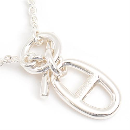 エルメス ネックレス レディース シェーヌダンクル アミュレット シルバー HERMES SV925 中古