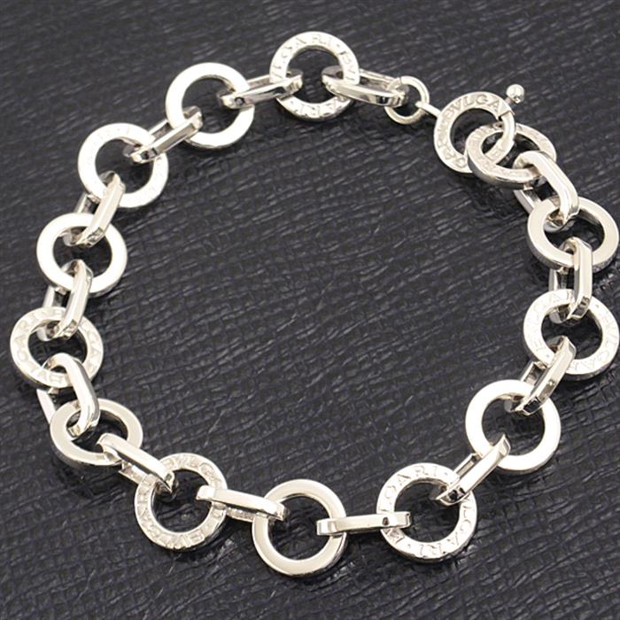 ブルガリ ブレス メンズ ブルガリブルガリ ロゴ サークル ブレスレット シルバー BVLGARI SV925 中古