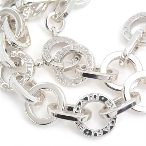 ブルガリ ブレス メンズ ブルガリブルガリ ロゴ サークル ブレスレット シルバー BVLGARI SV925 中古