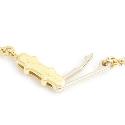 カルティエ ネックレス レディース 2Cチャーム ペンダント イエローゴールド Cartier 750YG 中古