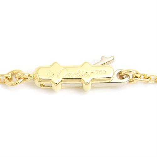 カルティエ ネックレス レディース 2Cチャーム ペンダント イエローゴールド Cartier 750YG 中古