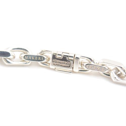 ティファニー ネックレス メンズ メイカーズ ナロー チェーン ネックレス 24インチ シルバー ゴールド TIFFANY SV925×750YG 中古