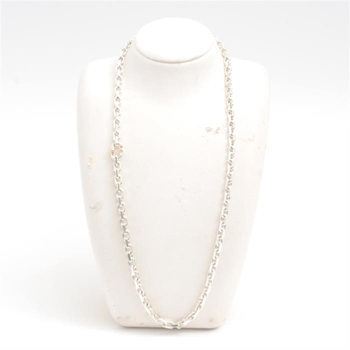 ティファニー ネックレス メンズ メイカーズ ナロー チェーン ネックレス 24インチ シルバー ゴールド TIFFANY SV925×750YG 中古