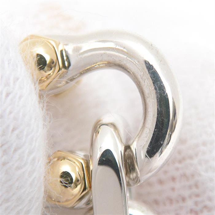 ティファニー ネックレス メンズ メイカーズ ナロー チェーン ネックレス 24インチ シルバー ゴールド TIFFANY SV925×750YG 中古