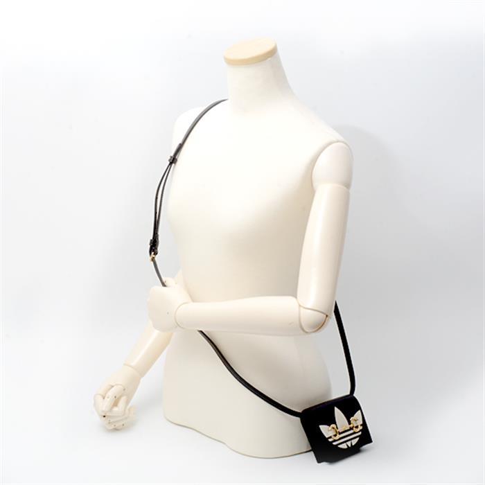グッチ バッグ メンズ レディース アディダス ホースビッド付き ショルダーウォレット ブラック ホワイト 702248 adidas GUCCI 中古