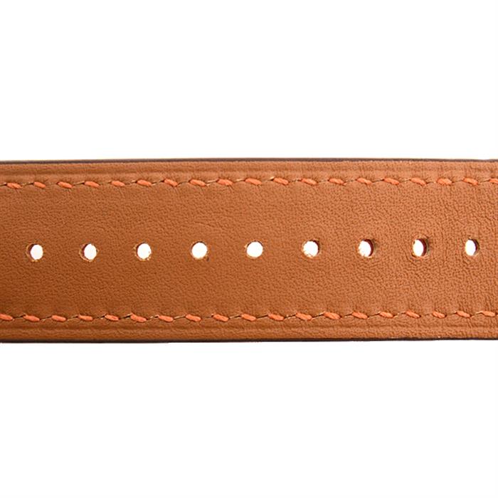 エルメス 小物 レディース アトラージュ ドゥブルトゥール 40mm アップルウォッチ用レザーベルト ヴォーエプソン オレンジ C刻印 HERMES 中古
