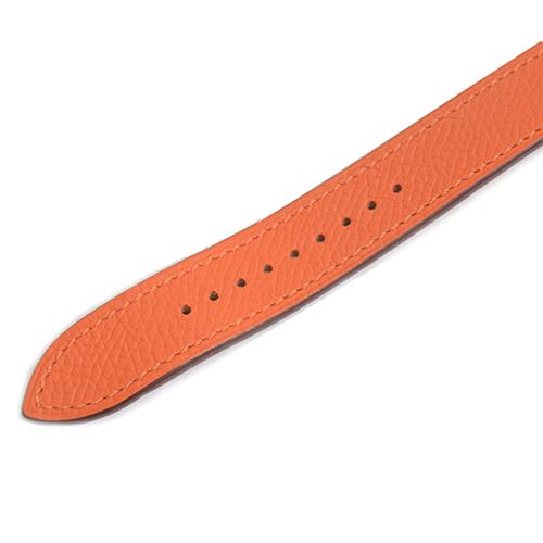 エルメス 小物 レディース アトラージュ ドゥブルトゥール 40mm アップルウォッチ用レザーベルト ヴォーエプソン オレンジ C刻印 HERMES 中古