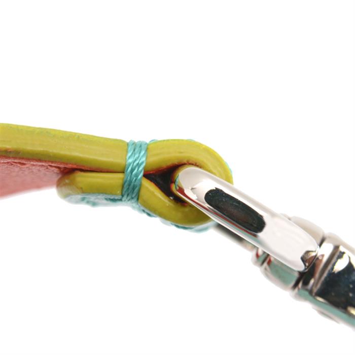 フェンディ ストラップ メンズ レディース ストラップ ユー レザー ライトブルー×オレンジ×グリーン FENDI 中古