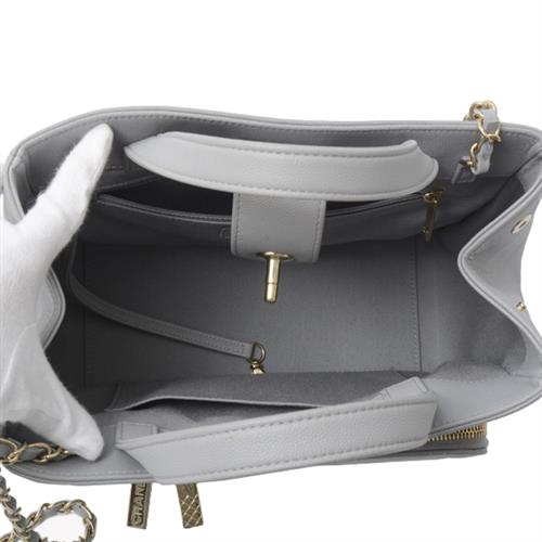 シャネル バッグ レディース アフィニティ ショルダーバッグ ハンドバッグ グレー CHANEL A93795 中古