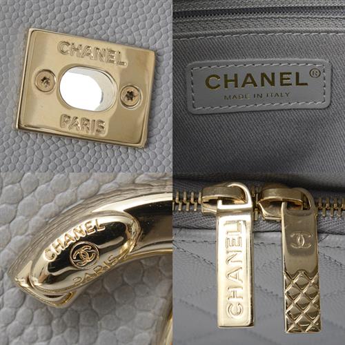 シャネル バッグ レディース アフィニティ ショルダーバッグ ハンドバッグ グレー CHANEL A93795 中古