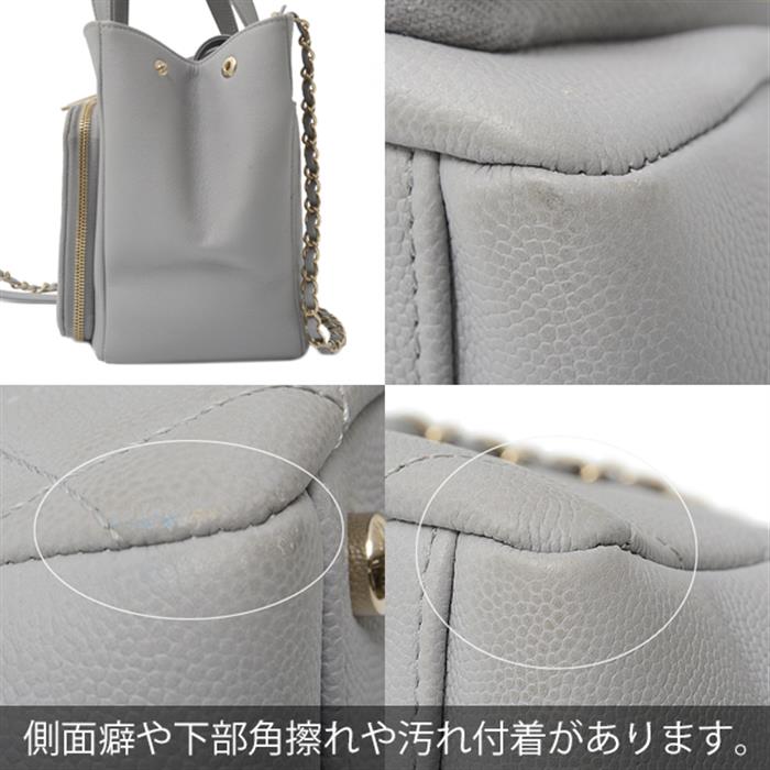 シャネル バッグ レディース アフィニティ ショルダーバッグ ハンドバッグ グレー CHANEL A93795 中古