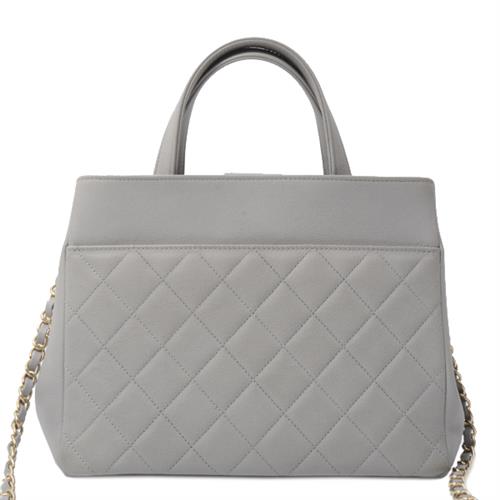シャネル バッグ レディース アフィニティ ショルダーバッグ ハンドバッグ グレー CHANEL A93795 中古