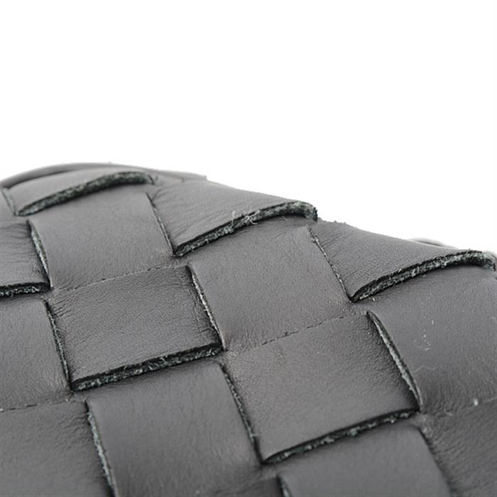 ボッテガヴェネタ バッグ メンズ スモール イントレチャート カメラバッグ ショルダーバッグ ラムスキン ブラック BOTTEGA VENETA 710048 中古