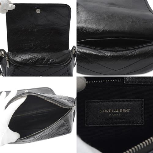サンローラン バッグ レディース ニキ チェーンショルダーバッグ 2WAY レザー ブラック SAINT LAURENT 中古