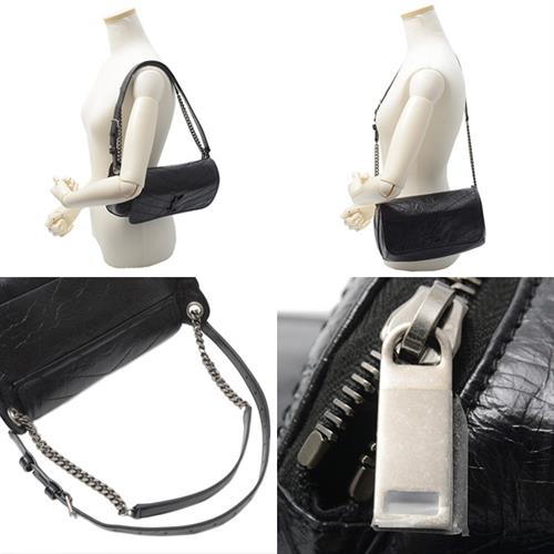 サンローラン バッグ レディース ニキ チェーンショルダーバッグ 2WAY レザー ブラック SAINT LAURENT 中古
