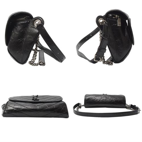 サンローラン バッグ レディース ニキ チェーンショルダーバッグ 2WAY レザー ブラック SAINT LAURENT 中古