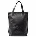 ロエベ バッグ メンズ レディース ショッピングトート アナグラム レザー ブラック LOEWE 中古