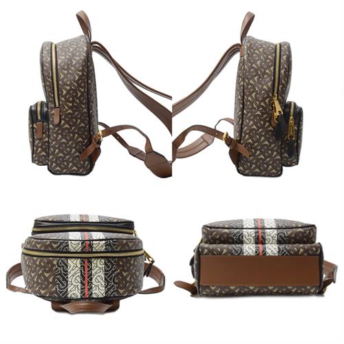 バーバリー バッグ レディース TBモノグラム バックパック PVC ブラウン BURBERRY 8019346 中古