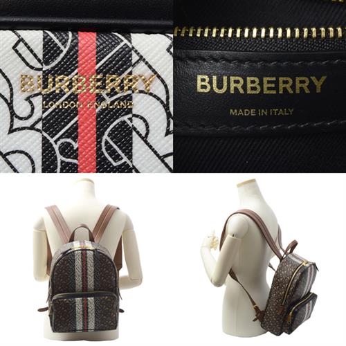 バーバリー バッグ レディース TBモノグラム バックパック PVC ブラウン BURBERRY 8019346 中古