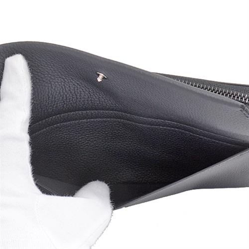 ルイヴィトン 財布 メンズ ジッピーウォレット アエログラム L字ファスナー長財布 ブラック Louis Vuitton M69831 中古