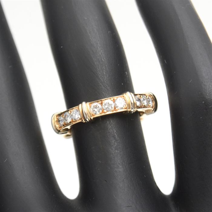 カルティエ 指輪 レディース コンテッサ フルダイヤリング 49号 イエローゴールド Cartier 750YG×WG 中古