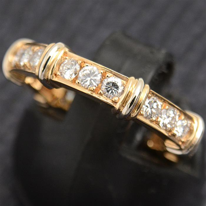 カルティエ 指輪 レディース コンテッサ フルダイヤリング 49号 イエローゴールド Cartier 750YG×WG 中古