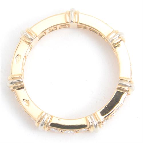 カルティエ 指輪 レディース コンテッサ フルダイヤリング 49号 イエローゴールド Cartier 750YG×WG 中古