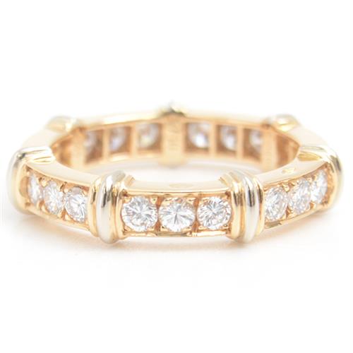 カルティエ 指輪 レディース コンテッサ フルダイヤリング 49号 イエローゴールド Cartier 750YG×WG 中古