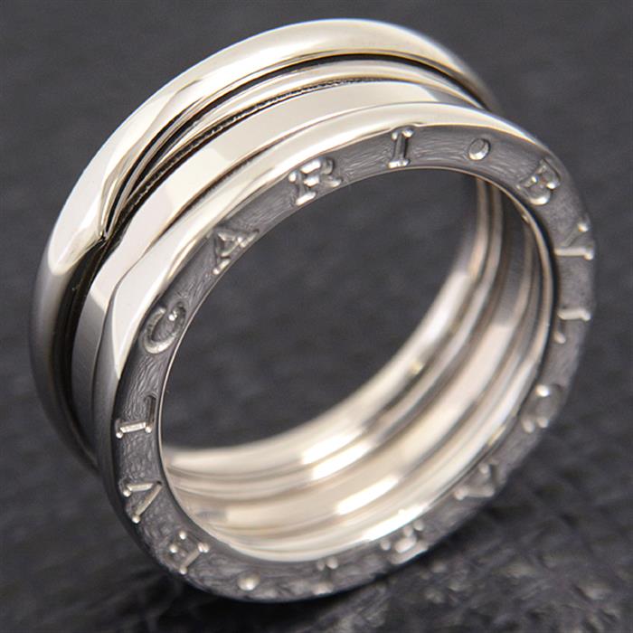 ブルガリ 指輪 メンズ ビー ゼロワン B-ZERO1 リング 58号 ホワイトゴールド BVLGARI 750WG 中古