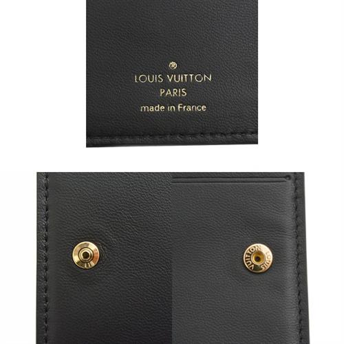 ルイヴィトン 財布 レディース ポルトフォイユ クレア 二つ折り財布 マヒナ ブラック Louis Vuitton M82743 未使用展示品