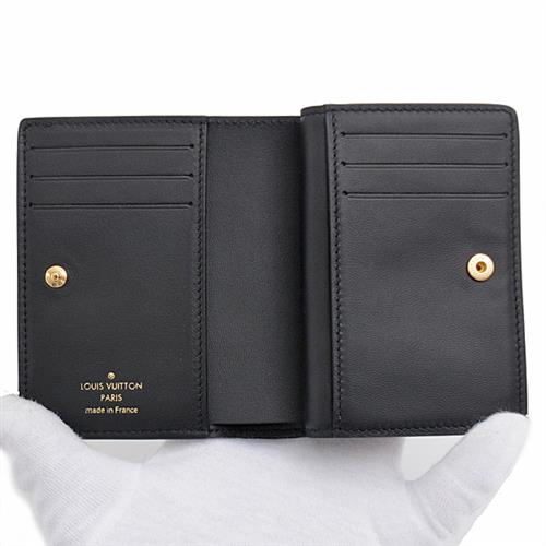 ルイヴィトン 財布 レディース ポルトフォイユ クレア 二つ折り財布 マヒナ ブラック Louis Vuitton M82743 未使用展示品