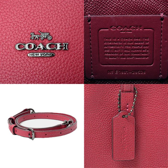 コーチ バッグ レディース ショルダーバッグ ハンドバッグ レザー チェリーレッド COACH 29529 中古