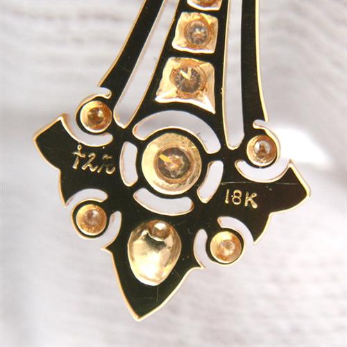 ローリーロドキン ペンダント メンズ ファンシーゴシック クロス ミディアム ダイヤモンド ペンダント ゴールド LoreeRodkin 18KYG 中古