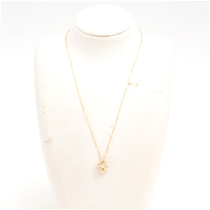 サバース ネックレス レディース ナマクワ ダイヤモンド ネックレス ダイヤモンド合計0.56ct イエローゴールド SA BIRTH K18 中古