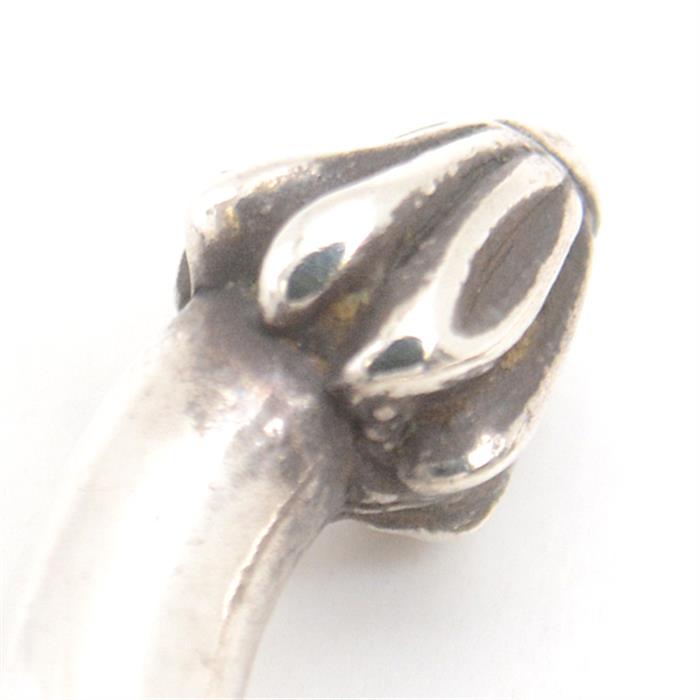 クロムハーツ ピアス ユニセックス フープ プレーン ピアス インボイス付き シルバー CHROME HEARTS SV925 中古