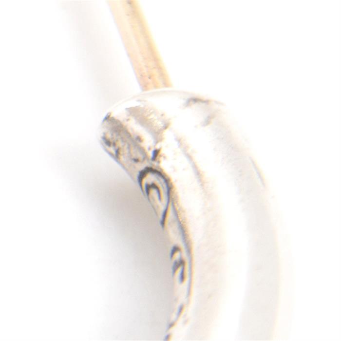 クロムハーツ ピアス ユニセックス フープ プレーン ピアス インボイス付き シルバー CHROME HEARTS SV925 中古