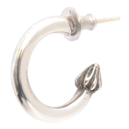 クロムハーツ ピアス ユニセックス フープ プレーン ピアス インボイス付き シルバー CHROME HEARTS SV925 中古