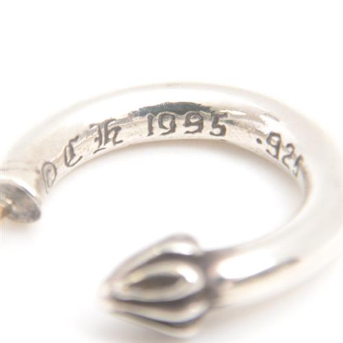 クロムハーツ ピアス ユニセックス フープ プレーン ピアス インボイス付き シルバー CHROME HEARTS SV925 中古