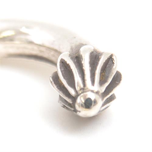 クロムハーツ ピアス ユニセックス フープ プレーン ピアス インボイス付き シルバー CHROME HEARTS SV925 中古
