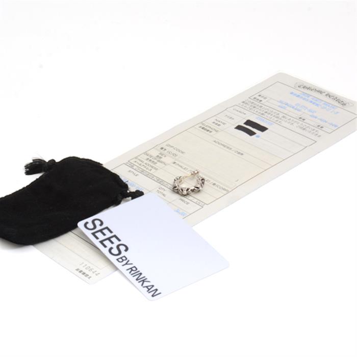 クロムハーツ ピアス ユニセックス フープクロス ピアス インボイス付き シルバー CHROME HERTS SV925 中古