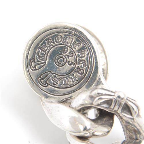 クロムハーツ ブレス メンズ ファンシー チェーン リンク ブレスレット インボイス付 シルバー CHROME HEARTS SV925 中古