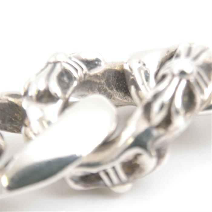 クロムハーツ ブレス メンズ ファンシー チェーン リンク ブレスレット インボイス付 シルバー CHROME HEARTS SV925 中古