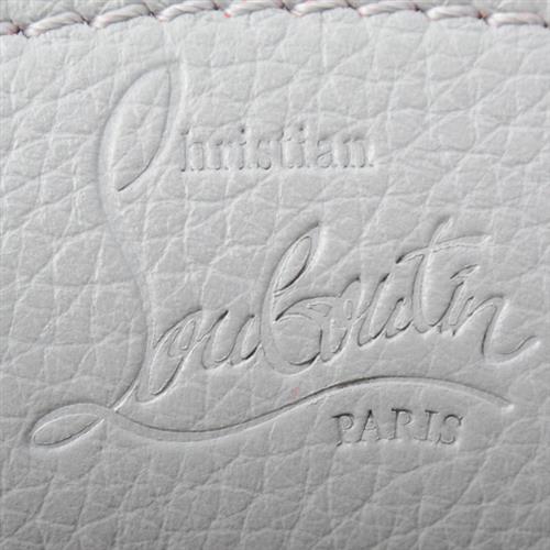 クリスチャンルブタン バッグ レディース キピポーチ 2Wayハンドバッグ ショルダーバッグ カーフ グレー Christian Louboutin 中古