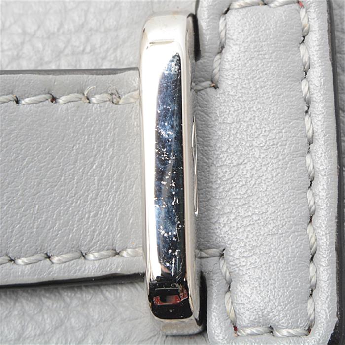 クリスチャンルブタン バッグ レディース キピポーチ 2Wayハンドバッグ ショルダーバッグ カーフ グレー Christian Louboutin 中古