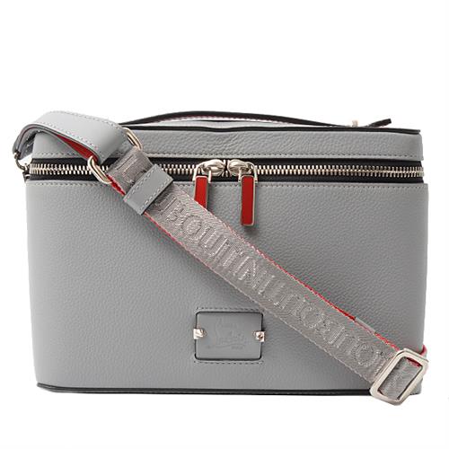 クリスチャンルブタン バッグ レディース キピポーチ 2Wayハンドバッグ ショルダーバッグ カーフ グレー Christian Louboutin 中古