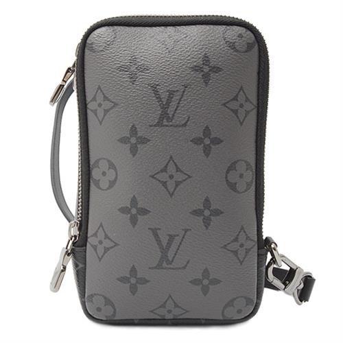 ルイヴィトン バッグ メンズ モノグラムエクリプス ダブルフォンポーチ ショルダーバッグ Louis Vuitton M69534 中古
