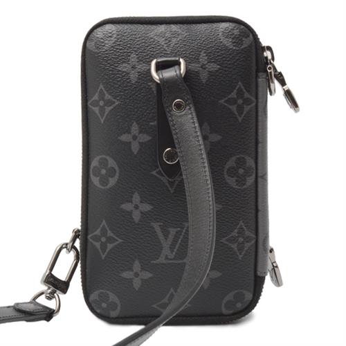 ルイヴィトン バッグ メンズ モノグラムエクリプス ダブルフォンポーチ ショルダーバッグ Louis Vuitton M69534 中古