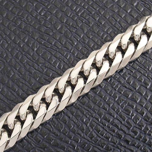 喜平 ネックレス PT850 6面カット ダブル 100g 50cm 造幣局検定刻印入 メンズ レディース チェーン プラチナ PT 中古