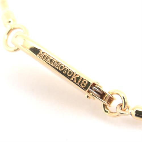 ミキモト ネックレス レディース フラワーモチーフ ダイヤモンド ネックレス D0.48ct ゴールド MIKIMOTO K18 中古